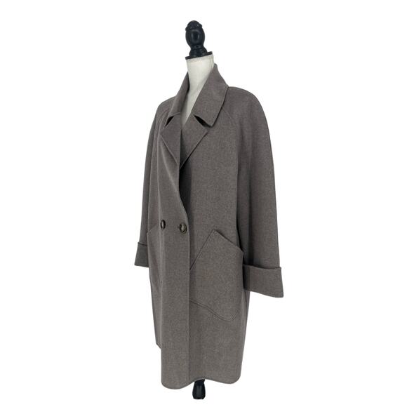 Kinross Wool & Cashmere Blend Notch Collar Button Front Coat - Picture 10 of 16